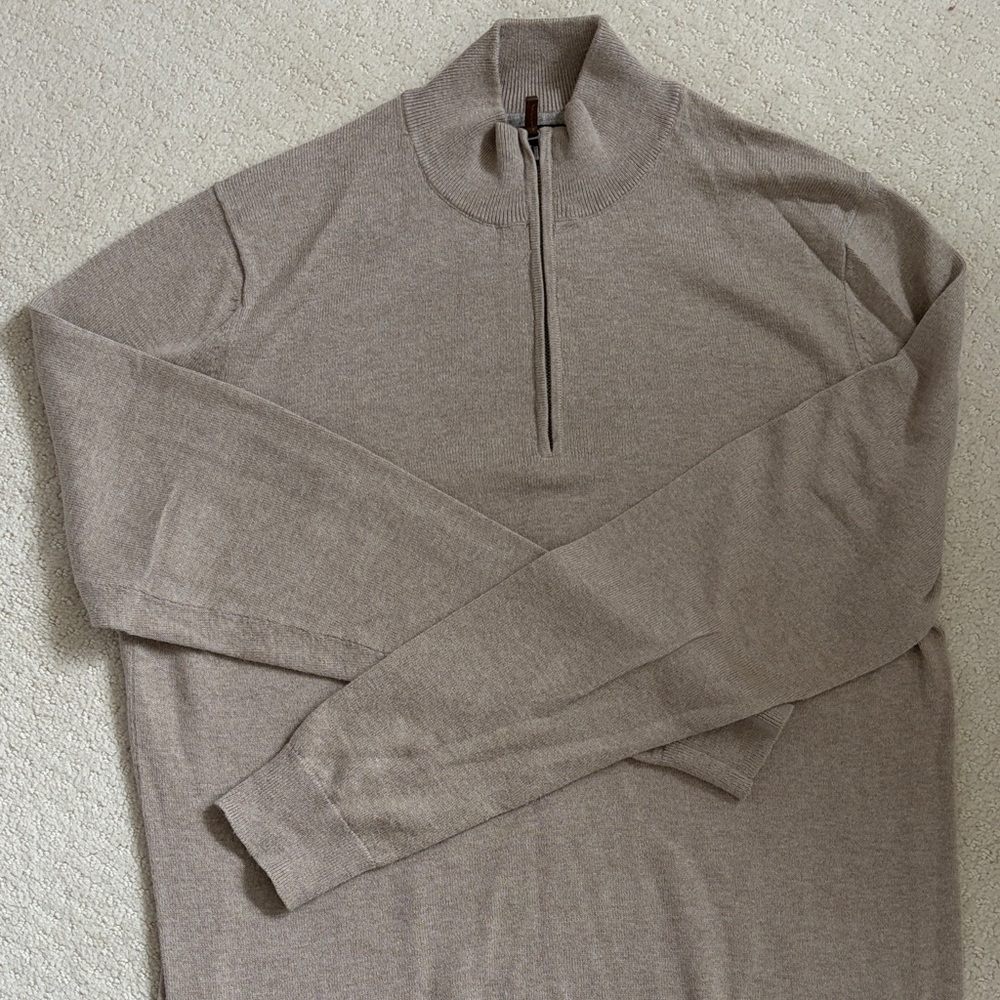 Nordstrom Men's Half-Zip Sweater in Tan